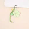 Novo Pingente Chaveiro Tecido Margarida Girassol Rosto Sorridente Estilo Ins Fivela Redonda Charme Combinando para Bolsa