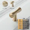 Lujo Nórdico Ligero Mango de Cobre Puro Moderno Minimalista Manija de Puerta de Armario Manija de Cajón Completamente de Cobre Dorado de un Solo Agujero
