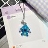 Dibujos Animados Lindo Stitch Cuerda Cadena Colgante Llavero Colgante para Audífonos Accesorios para Bolsa Regalo Colgante para Pareja