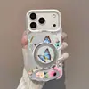 Funda de Teléfono con Diseño de Flor de Mariposa y Soporte para iPhone 16 Pro Max, de Moda para Apple 17 Pro, 15, 14/13