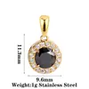 Pingente de Ouro 18K Aço Inoxidável Cruz Cobra Zircônia Colorida Pingente Joias DIY Acessórios para Roupas Fábrica de Origem