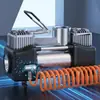 Bomba Infladora de Pneu de Carro para Carros Pequenos, Bomba de Ar Elétrica de Alta Potência Dupla com 60 Cilindros 180W para Carros, Modelo com Display Digital