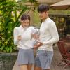 26 Nuevos Trajes de Baño Deportivos de Dos Piezas de Manga Larga de Secado Rápido Estilo Coreano Ins para Mujer, Shorts de Playa para Hombre, Surf
