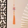 Carpa da Sorte Estilo Chinês, Ameixa, Orquídea, Bambu, Crisântemo, Lótus, Caqui, Borla da Paz, Roupa Decorativa Estilo Antigo, Pingente para Bolsa de Casamento, Enfeite Pendente