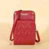 2021 Nova Grande Capacidade Multifuncional Moda Simples Bolsa de Ombro Crossbody Zíper Duplo Bolsa para Celular Feminina