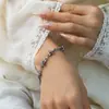 Nuevo Pulsera de Cadena Trenzada con Espinas de Hip Hop Transfronteriza Europea y Americana Acero de Titanio Estilo Frío Estilo de Pareja Joyería de Mano