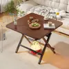 Mesa dobrável, mesa de fogueira quadrada, mesa de jantar, mesa baixa simples para uso doméstico para montar barracas, mesa de chão de dormitório, mesa quadrada pequena para barracas