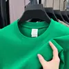 Camiseta de algodón puro de manga corta para verano para hombre, transpirable y de corte holgado, camiseta de cuello redondo para jóvenes y adultos de mediana edad, top versátil y moderno de color liso