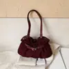 Elegante bolso plisado de gamuza para mujer, nuevo bolso de hombro de gran capacidad para el otoño 2026, bolso tote vintage para el día a día