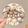Coloridos pasadores de pelo de pulgar estilo coreano para niños y niñas, lindas diademas, dulces cordones para el pelo de niños, gomas elásticas de alta elasticidad, accesorios para el pelo
