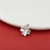 Plata Esterlina 999 Plata Pura Accesorios Colgante de Trébol de Cuatro Hojas Cuerda de Tejido para Pulsera DIY Colgante para Collar Accesorios de Joyería de Plata Materiales