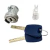 Chave Nova Fiat com 3 Cabeças de Fechadura, Cilindro Completo de Travamento do Carro, Cilindro de Ignição do Carro, Cilindro da Fechadura da Porta, Montagem Completa
