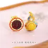 Retención de Color Fuerte Oro Arena Antiguo Accesorios DIY Mortero de Diamante Bicolor Calabaza de Jade Colgante de Cera de Abeja Accesorios para Pulseras y Collares