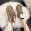 Botas de nieve de comercio exterior para mujer 2023 invierno nuevo forro polar cálido suelas gruesas sin tacón baotou Mao medias zapatillas zapatos de algodón