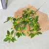 Plantas verdes artificiales nórdicas, flores artificiales, campanilla japonesa de rama única, hojas de madera de caballo, ramas de árbol falsas, adornos de decoración de plantas para sala de estar