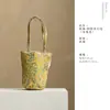 Bolsa de almacenamiento para juego de té de algodón tejido, bolsa cilíndrica gruesa para viaje, bolsa de ceremonia de té de tamaño grande para maestros de té