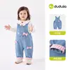 Dududu Casa Crianças Macacão Jeans Estilo Outono Meninos Jeans Estiloso Meninas Roupas Fofas de Outono Bebê Roupa Infantil Tendência