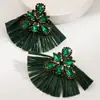 Pendientes de hierba de rafia transfronterizos nuevos moda europea y americana geométricos simples hermosos pendientes exagerados pendientes de vacaciones para mujer
