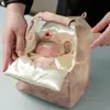Bolsa de almacenamiento portátil Miyan, juego de té de viaje de una tetera y una taza, tetera y taza de té color melocotón rosa pintadas a mano, juego de té kung fu para una persona