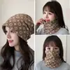 Bufanda cálida a prueba de frío, cubierta intercambiable para protección del cuello, sombrero de punto a prueba de viento, máscara de punto para mujer de talla grande, otoño e invierno, multifuncional
