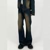 Jeans lavados retro americanos vibra callejera pantalones rectos desgastados holgados casuales versátiles pantalones ajustados moda masculina