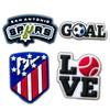 Deportes de Fútbol [Principal] Encantos Populares para Zapatos de Jardín Hebillas Creativas de Dibujos Animados Desmontables Hebillas Decorativas para Zapatos de Madera