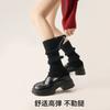 Polainas Y2K Otoño e Invierno Cálidas Versátiles de Punto de Alta Elasticidad Calcetines para Pantorrilla para Niñas Gruesos Grises que No Aprietan Calcetines Holgados