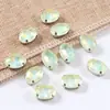 Garras de cristal para proteína mocha oval com broca para unhas acessórios de costura manual DIY acessórios para vestido de noiva acessórios para cabelo acessórios de argola para linguiça