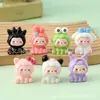 Color Sólido Sanrio KK Resina Decoraciones DIY Accesorios Paisaje Micro Escritorio Pequeños Adornos Llavero Colgante Bolsa Sorpresa