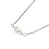 Colgante de Perla Barroca para Mujer, Cadena Sencilla de Plata S925 con Perla de Agua Dulce Irregular para Clavícula, Venta al por Mayor para Exportación