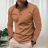 Estilo Minimalista Neutro para Camping al Aire Libre Ligero Superior Sencillo Básico Versátil Manga Larga Camisa POLO MB14