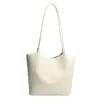 Bolsa de balde trançada estilo coreano minimalista, nova coleção 2026, elegante e versátil para o dia a dia casual, grande capacidade, bolsa de ombro tote