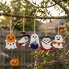 Placa Decorativa de Halloween Fofa e Peculiar de Fantasma Branco com Corda para Pendurar, Perfeita como Presente Decorativo