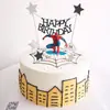 Set de Decoración de Spider-Man de 7 Piezas Decoración Creativa para Pastel Muñeco de Dibujos Animados Hecho a Mano Personalidad Horneado Postre Vestir