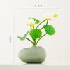 Vaso de Cerâmica Verde Retrô Shumen Decoração de Design para Casa Sala de Estar Mesa Arranjo de Flores Luxo Leve Sensação de Alto Padrão