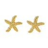 Pendientes Minimalistas Europeos y Americanos de Estrella de Mar para Mujer, Pendientes de Botón Sencillos de Nicho, Pendientes Versátiles de Alto Nivel para el Trabajo