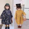 Vestido Espeso con Cuello Alto Floral Forrado de Felpa para Niñas Vestido de Princesa 26 Otoño e Invierno Nuevo Ropa Infantil de Comercio Exterior al por Mayor