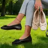 Zapatos Planos de Ballet Cuadrados con Lazo, Estilo Verano Nuevo Transfronterizo para Mujer, Talla Grande, Comercio Exterior, Suela Suave, Zapatos Casuales Versátiles