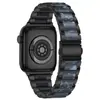 Adecuado para Apple Watch 8 9 S10 Correa de Reloj Iwatch 7 Ultra Metal Tres Perlas Correa de Reloj de Resina