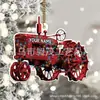 Decorações de Árvore de Natal Personalizadas para Tratores Transfronteiriças Pingente Plano de Acrílico Enfeites de Presente de Natal