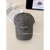 2026 Nuevo Sombrero de Cuadros Elegante de Nicho, Gorra de Béisbol de Moda con Letras Estilo Coreano para Mujer, Parte Superior Suave, Sensación de Alta Gama, Gorra de Pico