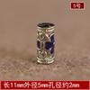 Cloisonne Queimado Azul Esmalte Cor Gota De Óleo Barril Contas Tubo Reto Em Linha Reta Através De Contas Espaçadoras diy Wen Play Acessórios De Jóias De Cristal