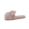 Zapatillas de Lino Transpirables Dulces Retro con Lazo Grande Nuevas para Primavera y Verano Calzado de Casa Interior Antideslizante Suela Suave para las Cuatro Estaciones