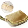 Bolsa Organizadora de Itens Pessoais com Zíper de Franja Veludo Seis Camadas Porta-Cartões de Joia Porta-Moedas Fones de Ouvido Elástico de Cabelo