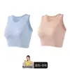 Camisola corta de alta elasticidad con bloques de color para mujer, perfecta como prenda exterior de verano y para un hermoso look de espalda