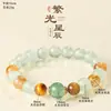 Pulsera de Citrino Natural Weiyi para Mujer, Nuevo Estilo Coreano, Bola Hueca, Pulsera de Fluorita Verde, Pulsera de Piedra Ojo de Tigre, Venta al por Mayor