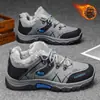 Zapatos de Exterior para Hombre Otoño e Invierno Impermeables, Antideslizantes y Resistentes al Desgaste Zapatos de Senderismo para Hombres de Mediana Edad Cálidos y de Terciopelo Zapatos de Viaje Zapatos de Papá