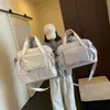 Bolsa de Viaje Plegable de Lunares con Capacidad Ampliable, Bolsa Elástica para Fitness y Yoga, Tacto de Alta Gama, Bolso de Hombro tipo Tote para Estudiantes