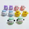 Simulación comida en miniatura juego tridimensional caricatura Macaron resina accesorios DIY pegamento crema funda para teléfono móvil llavero colgante