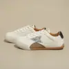 Transpirables diseño de nicho superficie de cuero suela blanda zapatos Cortez para estudiantes resistentes al desgaste con cordones bloques de color estrellas retro zapatillas deportivas de tabla